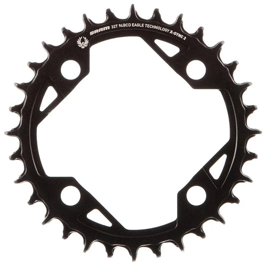 X-SYNC 2 Eagle E-MTB Chainring - 32t 94 BCD Aluminum Black - Bicycle Warehouse