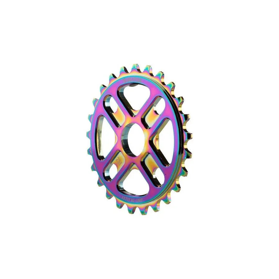 Plus Manta Bolt Drive Sprocket 25t Oilslick Includes Adaptors 19 22mm Spindles - Bicycle Warehouse