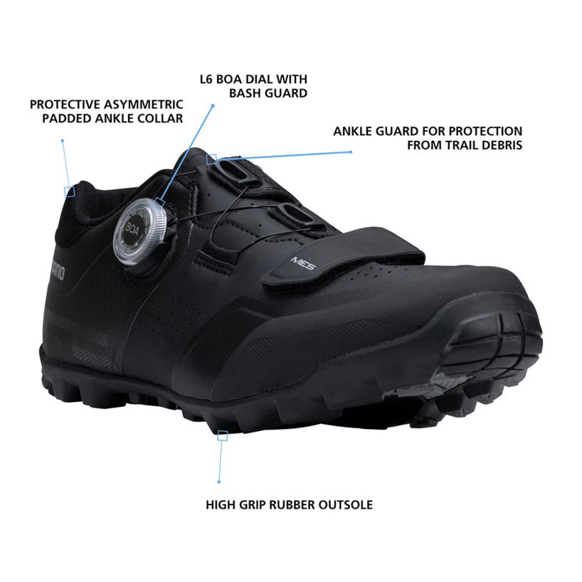 Shimano Men's ME502 Mountain Bike Shoes - Black - Shoes - Bicycle Warehouse