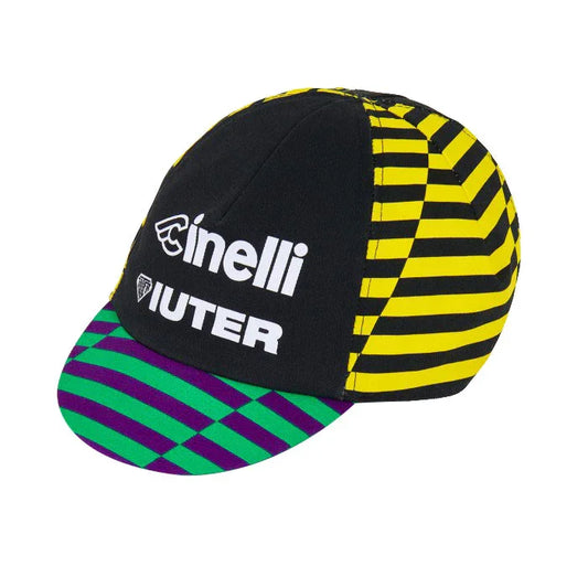 Cycling Cap Circolo Ciclistico Iuter Black/Yellow - Bicycle Warehouse