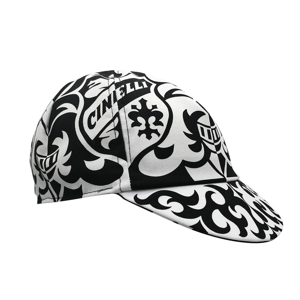 Cycling Cap Pastori Art Crest Blk/Wht - Bicycle Warehouse