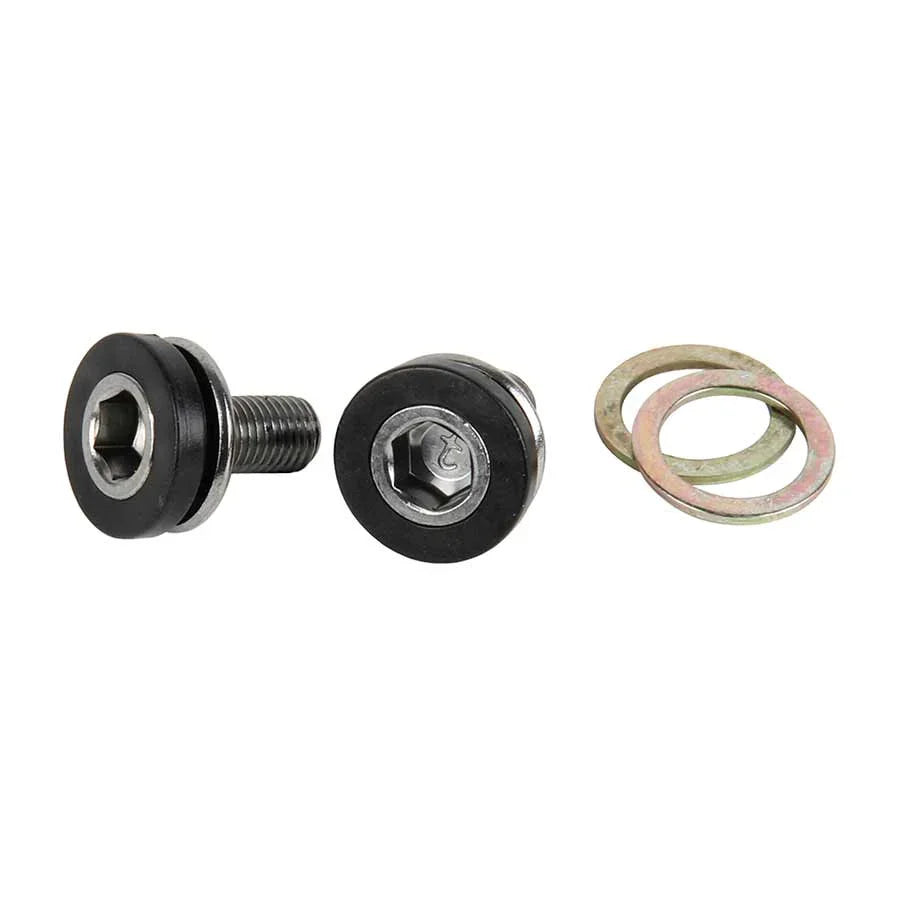 Crank Bolts with Caps JIS-M8 Steel Pair - Bicycle Warehouse
