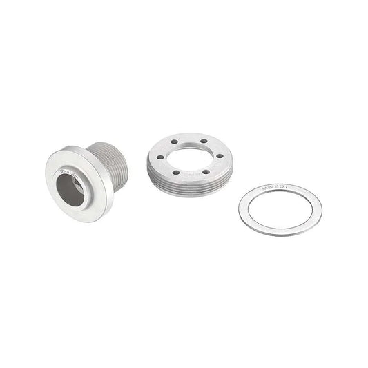 Full Speed Ahead Crank Bolt Extracting Cap - M18 Bolt M30 Cap Anodized Gray - Bicycle Warehouse
