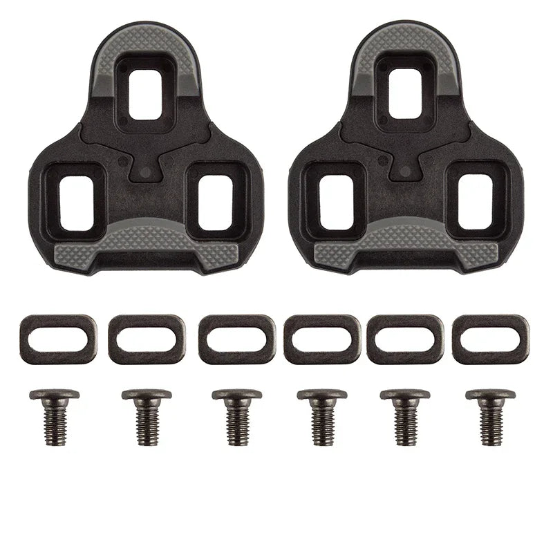 Origin8 Split 4.5 KEO Compatible Cleats Black/Grey Look Keo 4.5° Float - Bicycle Warehouse