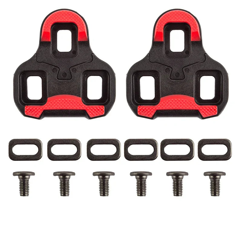 Origin8 Split 9 KEO Compatible Cleats Black/Red Look Keo 9° Float - Bicycle Warehouse