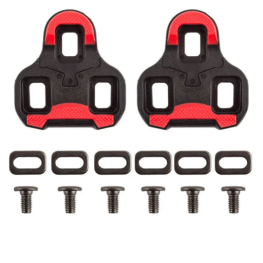 Origin8 Split 9 KEO Compatible Cleats Black/Red Look Keo 9° Float - Bicycle Warehouse