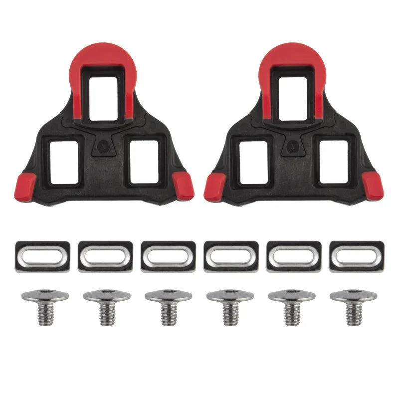 Origin8 Split Fixed SPD-SL Cleats Black/Red SPD-SL 0° Fixed - Bicycle Warehouse