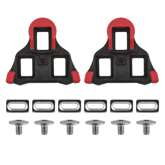 Origin8 Split Fixed SPD-SL Cleats Black/Red SPD-SL 0° Fixed - Bicycle Warehouse