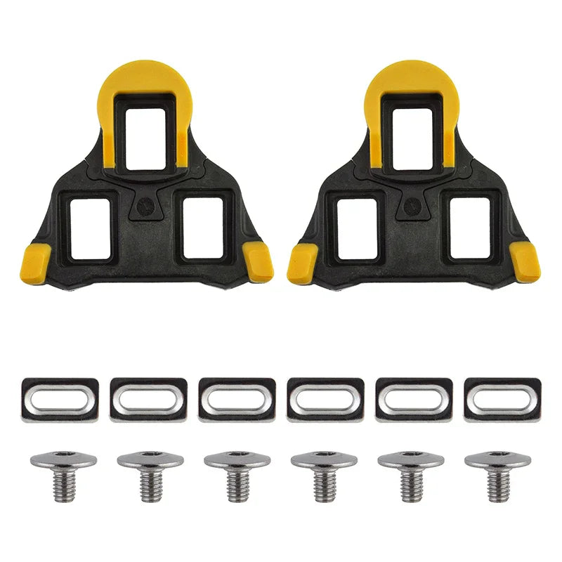 Origin8 Split 6 SPD-SL Cleats Black/Yellow SPD-SL 6° Float - Bicycle Warehouse