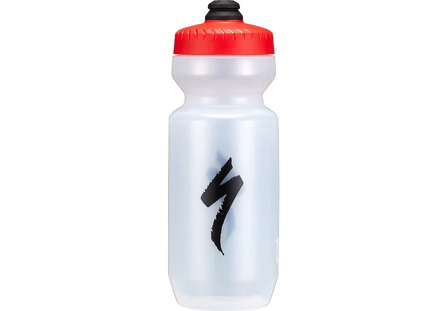 Specialized 22 oz purist mflo 2.0 bottle s-logo trans/red 22 oz - Bicycle Warehouse