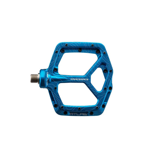 RaceFace Atlas Pedals - Platform Aluminum 9/16" Blue - Bicycle Warehouse