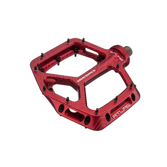 RaceFace Atlas Pedals - Platform Aluminum 9/16" Red - Bicycle Warehouse