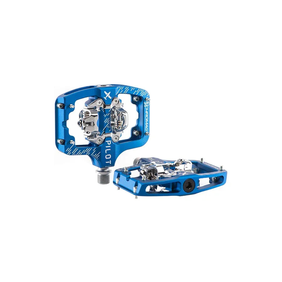 Pilot SPD Pedals Blue - Bicycle Warehouse