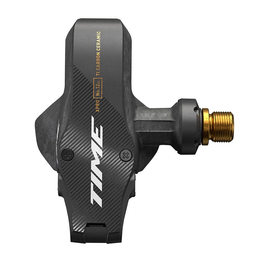 Time XPRO 12SL Pedals - Single Sided Clipless Carbon 9/16" Carbon/Gold QF 51 B1 - Bicycle Warehouse