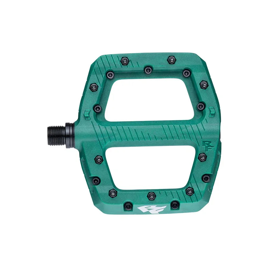 RaceFace Chester Pedals - Platform Composite 9/16" Large Green - Bicycle Warehouse