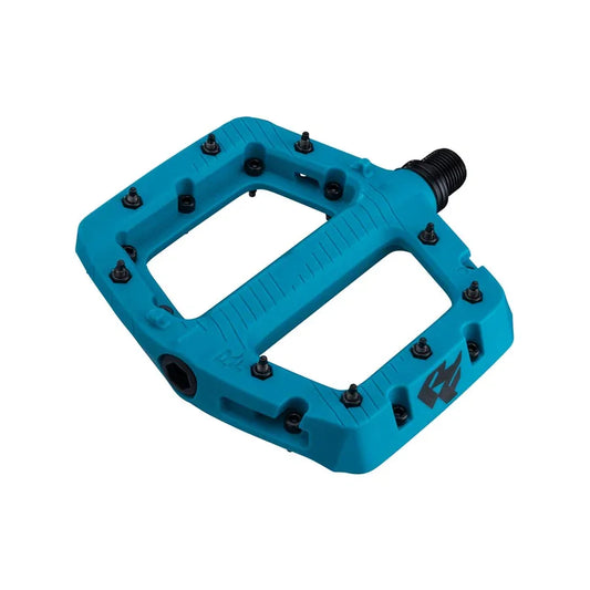 RaceFace Chester Pedals - Platform Composite 9/16" Small Turquoise - Bicycle Warehouse