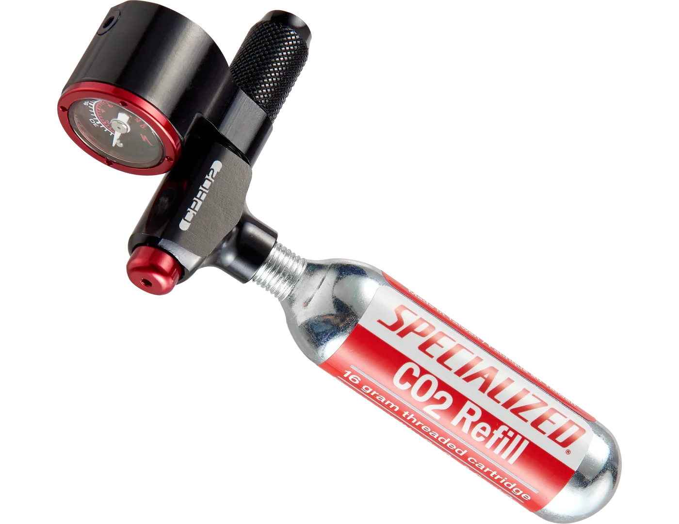 Specialized air tool cpro2 gauge trigger co2 pump black one size - Bicycle Warehouse