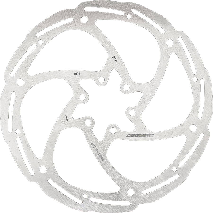 Jagwire Basics BR1 Disc Brake Rotor - 203mm 6-Bolt 1.8mm Thickness