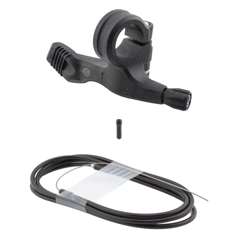 Hangtime Dropper Post Lever Kit Flat Bar Remote Lever Black Composite - Bicycle Warehouse