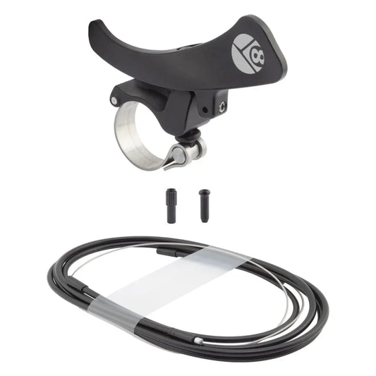 Hangtime Dropper Post Lever Kit Drop Bar Remote Lever Black Alloy - Bicycle Warehouse