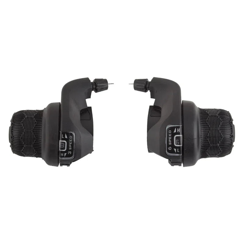 Sunlite TS Twist Shifter Pair 3x6sp 2 to 1 Blk - Bicycle Warehouse