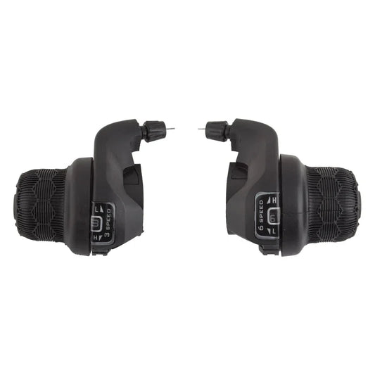 Sunlite TS Twist Shifter Pair 3x6sp 2 to 1 Blk - Bicycle Warehouse