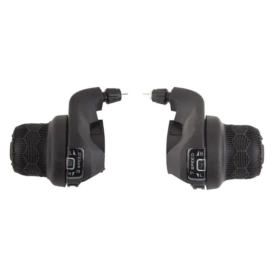 Sunlite TS Twist Shifter Pair 3x7sp 2 to 1 Blk - Bicycle Warehouse
