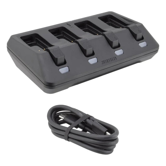 AXS eTap 4-Port Battery Base Charger - Includes USB-C Cord Batteries not included - Bicycle Warehouse