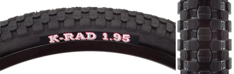 K-Rad Tire - 20 x 1.95 Clincher Wire Black - Bicycle Warehouse