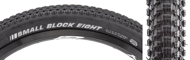 Small Block 8 Tire 20x2.10 Wire Clincher DTC 60TPI Black - Bicycle Warehouse