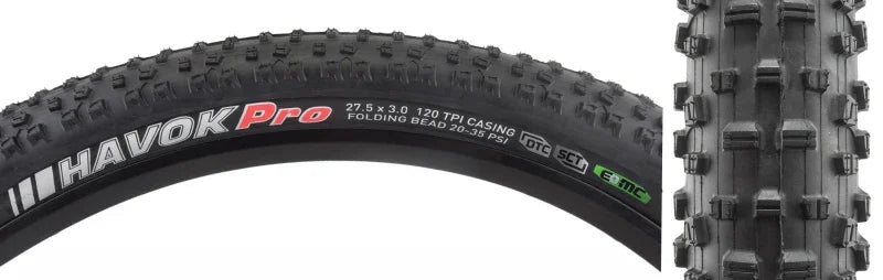 Havok Pro DTC/EMC/TLR/E50 27.5x2.6 Tubeless Tire - Bicycle Warehouse