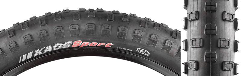 Kaos Sport Tire - 20 x 2.8 Clincher Wire Black 35tpi - Bicycle Warehouse