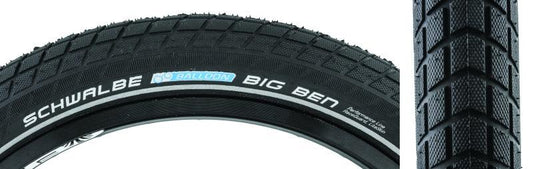 Big Ben Tire 26x2.15 Wire Clincher Endurance RaceGuard 67TPI Black - Bicycle Warehouse