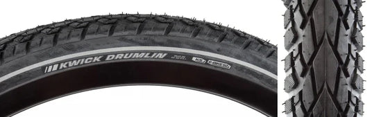 Kwick Drumlin Tire - 26 x 2.2 Clincher Wire Black/Reflective 60tpi KS - Bicycle Warehouse