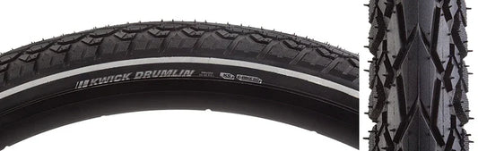 Kwick Drumlin Tire - 700 x 50 Clincher Wire Black/Reflective 60tpi - Bicycle Warehouse
