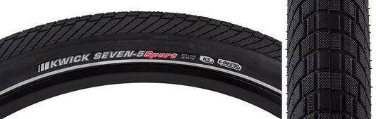 Kwick Seven.5 Tire - 27.5 x 2.2 Clincher Wire BLK/Reflective 60tpi KS - Bicycle Warehouse