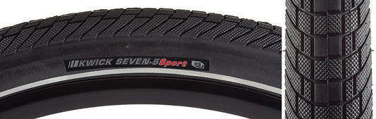 Kwick Seven.5 Tire - 27.5 x 1.75 Clincher Wire BLK/Reflective 60tpi KS - Bicycle Warehouse