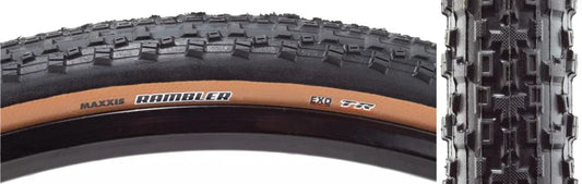 Rambler Tire, Black/Tan Dual EXO - 700 x 45c - Bicycle Warehouse