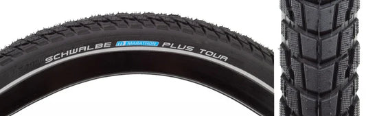 Marathon Plus Tour Tire - 26 x 2.0 Clincher Wire BLK/Reflective Performance Line SmartGuard Addix E-50 - Bicycle Warehouse