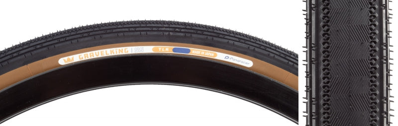 GravelKing SS Tire - 700 x 28 Clincher Folding Black/Brown - Bicycle Warehouse