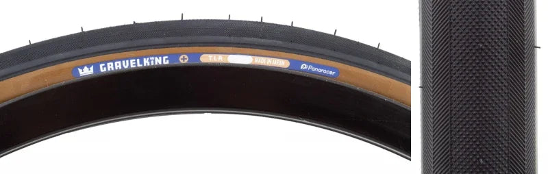 GravelKing Slick Plus Tire - 700 x 30 Tubeless Folding Black/Brown - Bicycle Warehouse