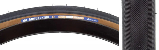 GravelKing Slick Plus Tire - 700 x 30 Tubeless Folding Black/Brown - Bicycle Warehouse