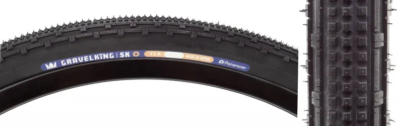 GravelKing SK Plus Tire - 700 x 45 Tubeless Folding Black - Bicycle Warehouse