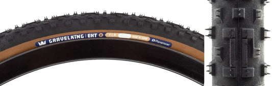 GravelKing EXT Plus Tire - 700 x 38 Tubeless Folding Black/Brown - Bicycle Warehouse