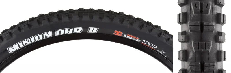 Minion DHR II Tire - 27.5 x 2.5 Tubeless Folding BLK 3C MaxxTerra DH - Bicycle Warehouse