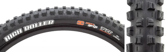 High Roller III Tire - 29 x 2.4 Tubeless Folding Black 3C MaxxGrip DH - Bicycle Warehouse