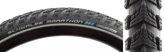 Marathon 365 Tire - 700 x 35 Clincher Wire BLK/Reflective Performance Line GreenGuard Addix 4Season E-50 - Bicycle Warehouse