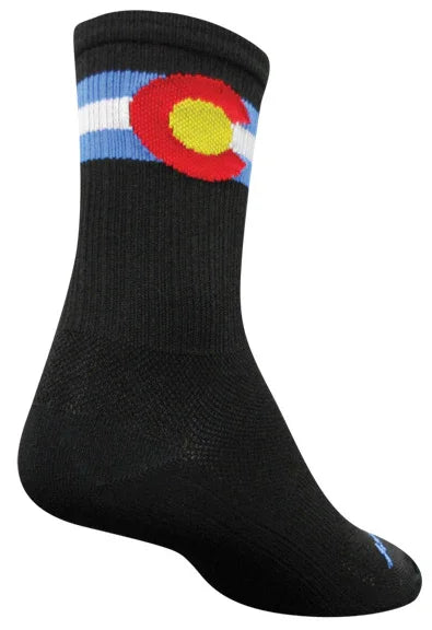 Sockguy Colorado SGX6 Socks 9-13 Black - Bicycle Warehouse