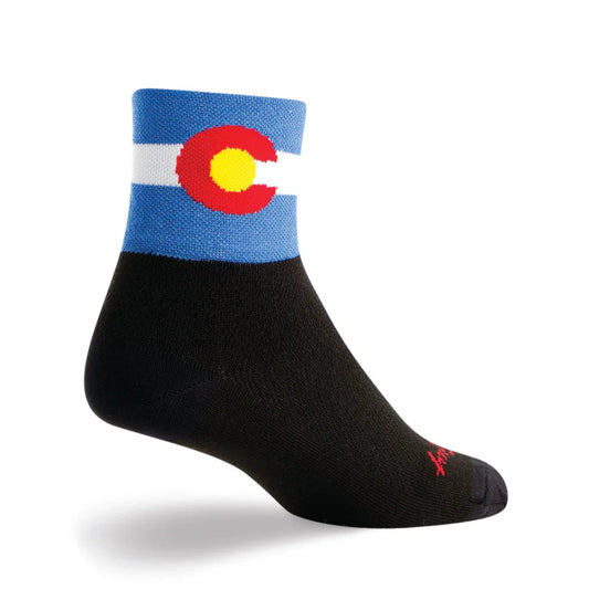 Sockguy Colorado Flag 5-9 Black - Bicycle Warehouse