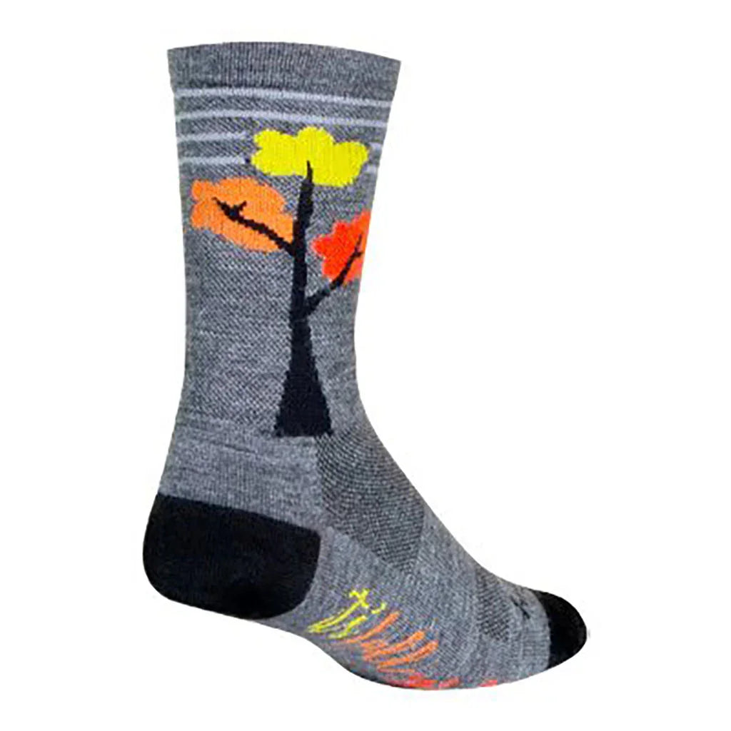 Sockguy Fall Yall Wool Socks 9-13 Gray - Bicycle Warehouse